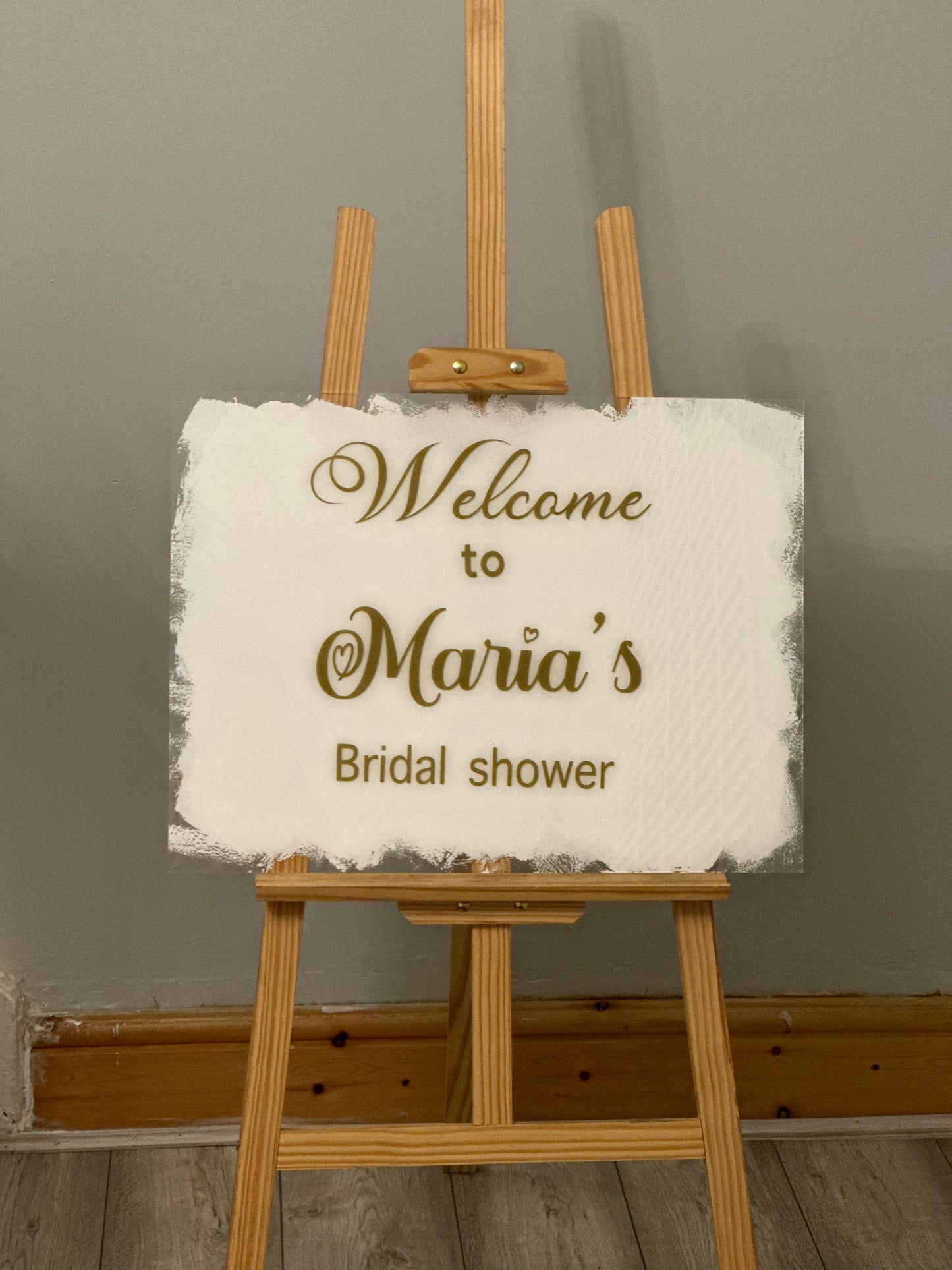 A2 acrylic welcome sign