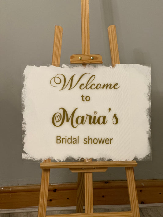 A2 acrylic welcome sign