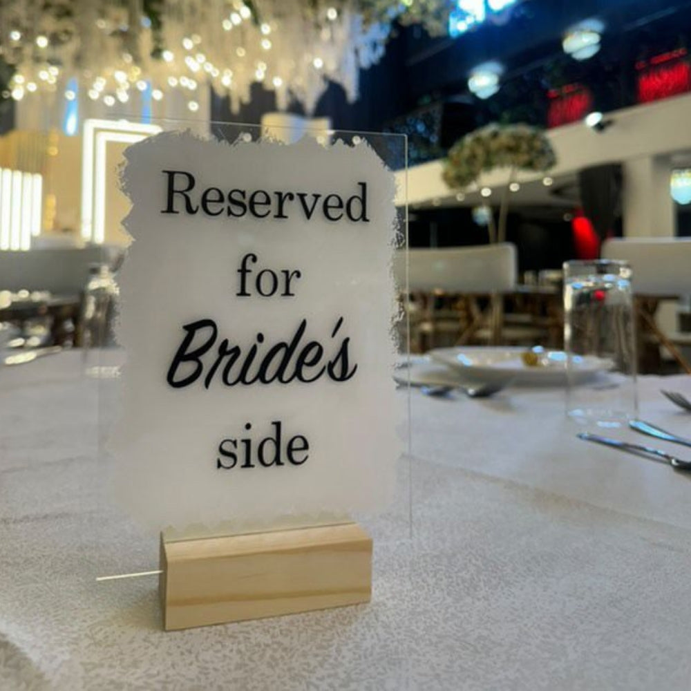 Custom Acrylic Table Sign