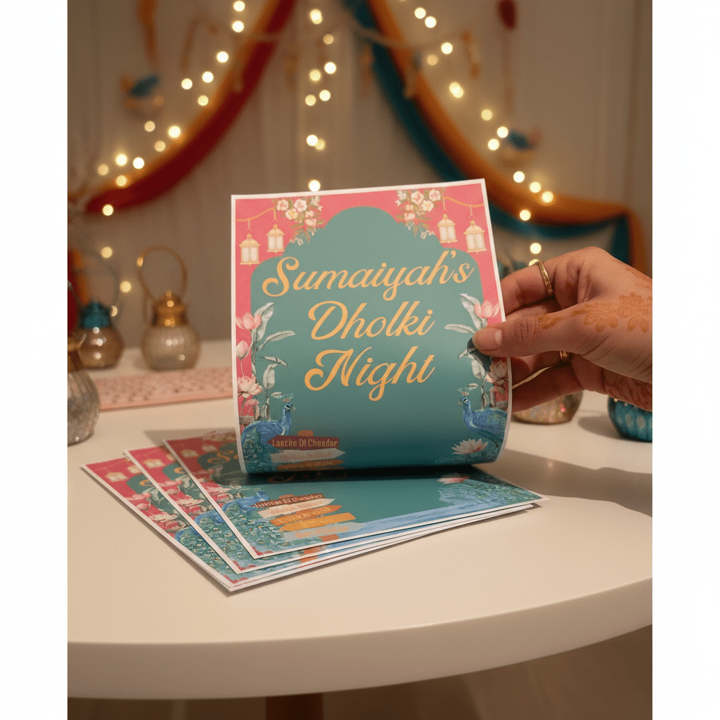 Dholki Booklet: Mehndi Songs & Custom Cover