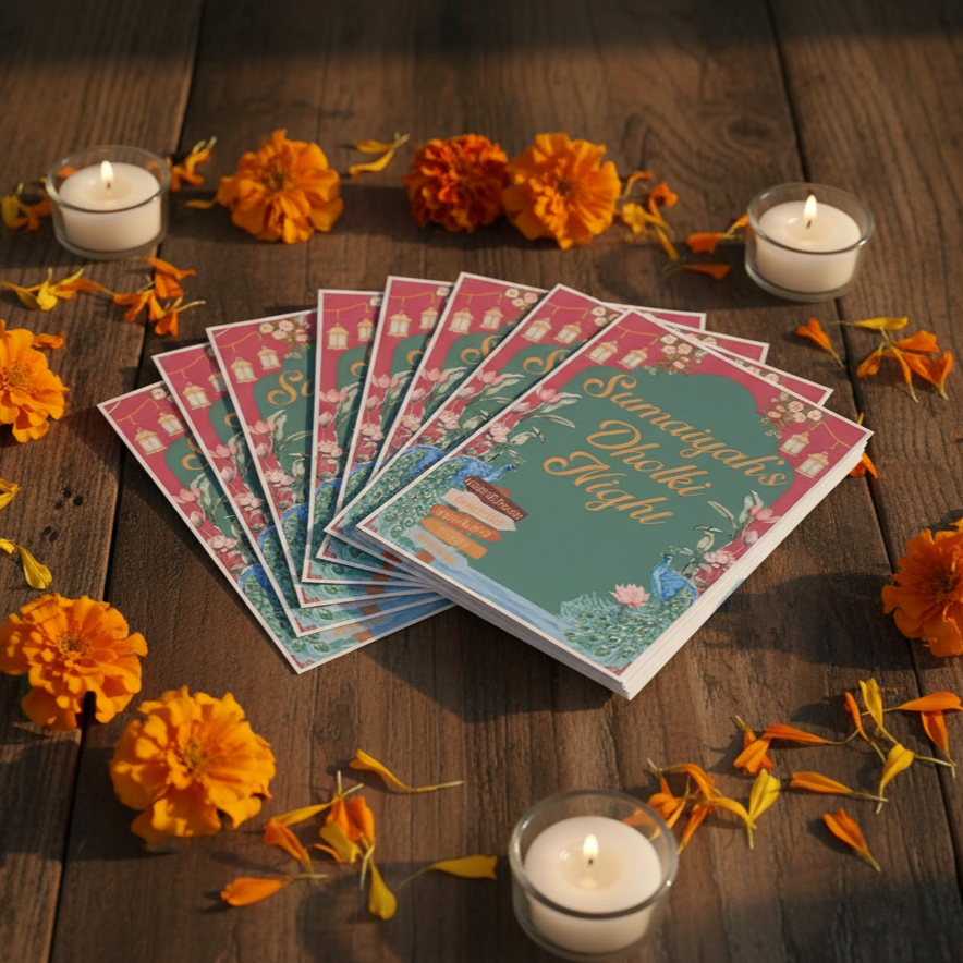 Dholki Booklet: Mehndi Songs & Custom Cover