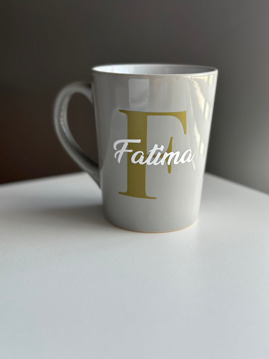 Personalised mug - Name in a white colour