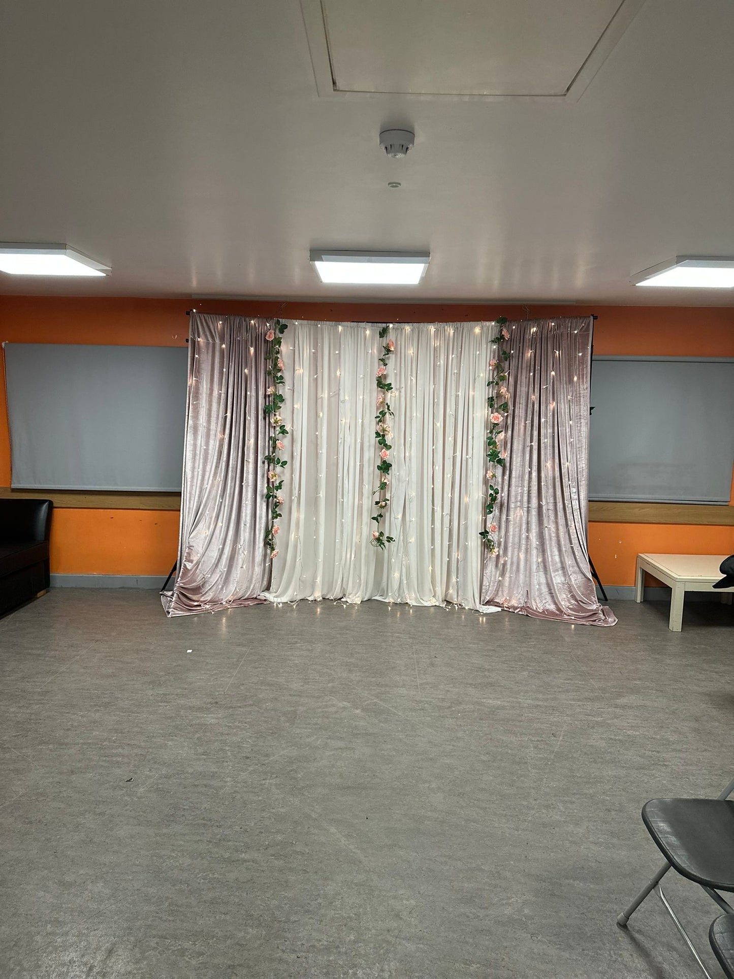 Hire a backdrop or partition
