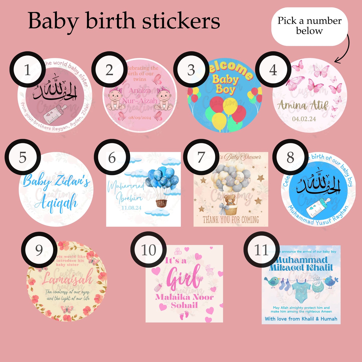 Custom Personalised Stickers