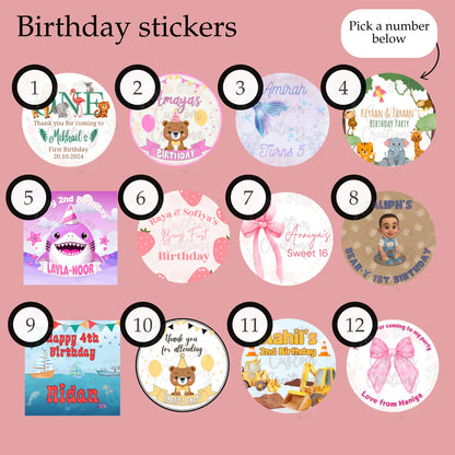 Custom Personalised Stickers