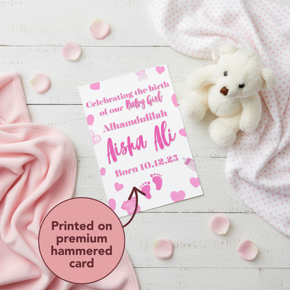 Personalised Baby Birth Tag