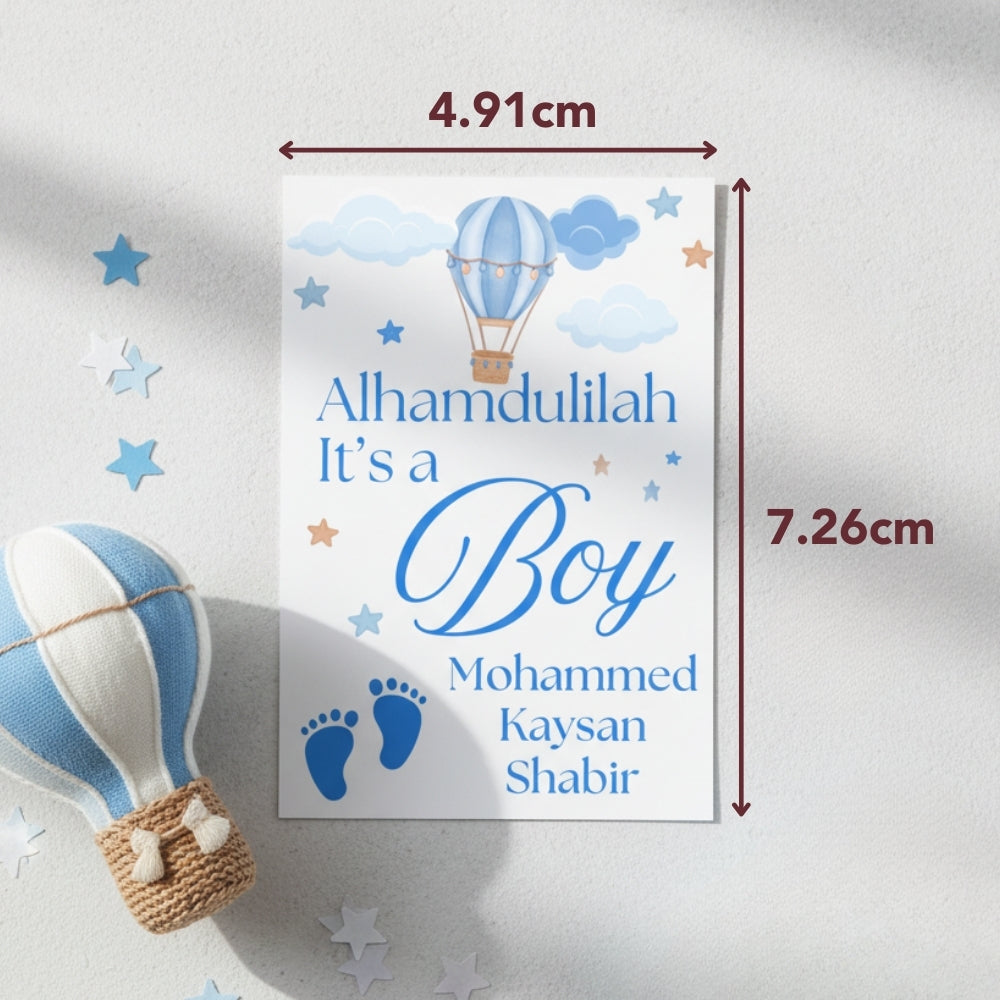 Personalised Baby Birth Tag