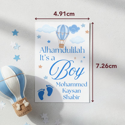 Personalised Baby Birth Tag