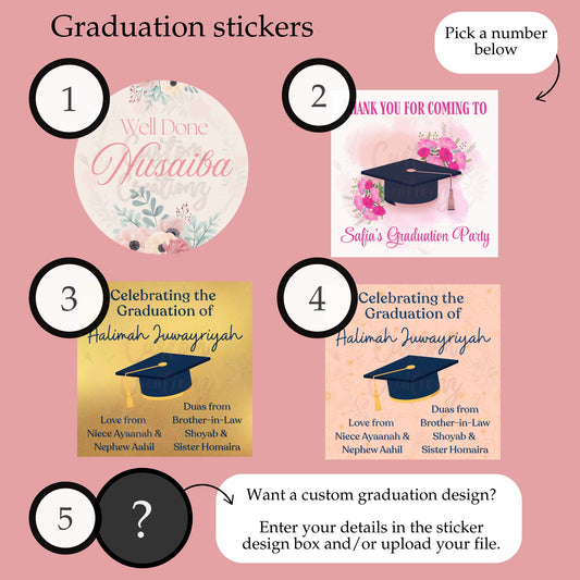 Custom Graduation Stickers