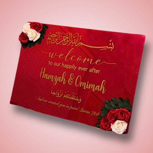 A1 glass welcome sign