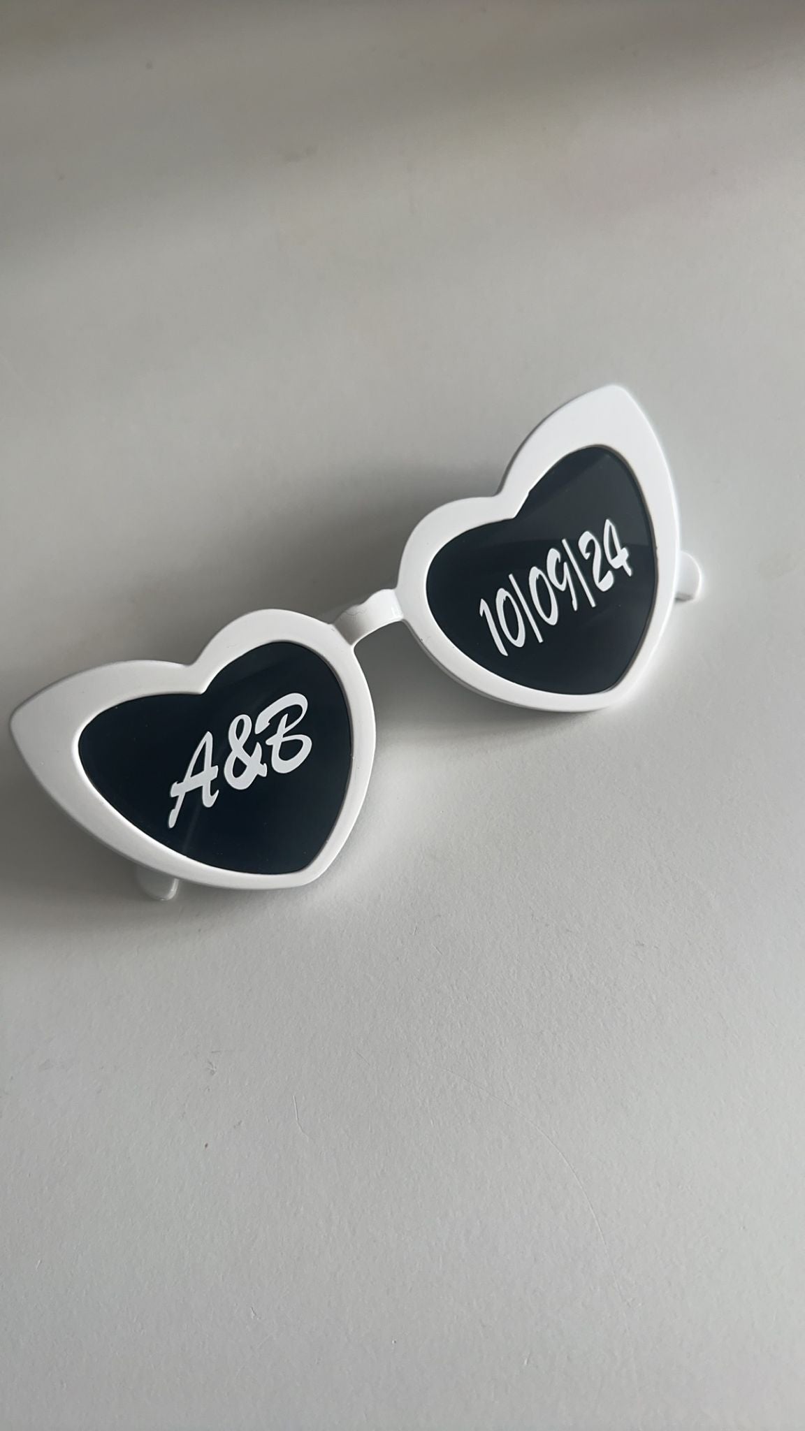 Personalised Heart-Shaped Wedding Sunglasses