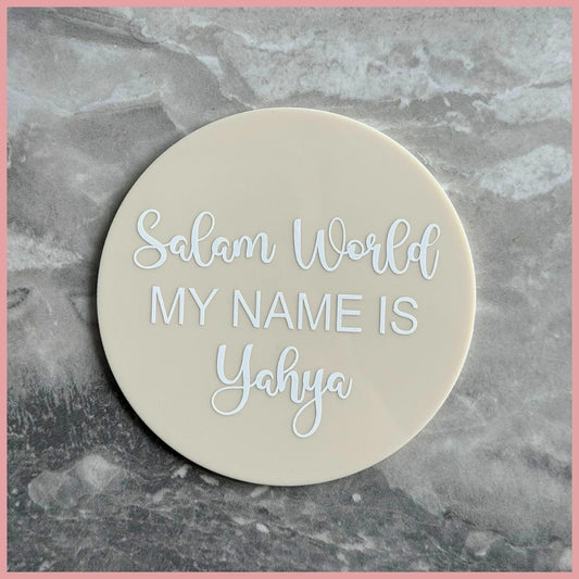Personalised Acrylic Sign – Custom Name Plaque for Newborns & More