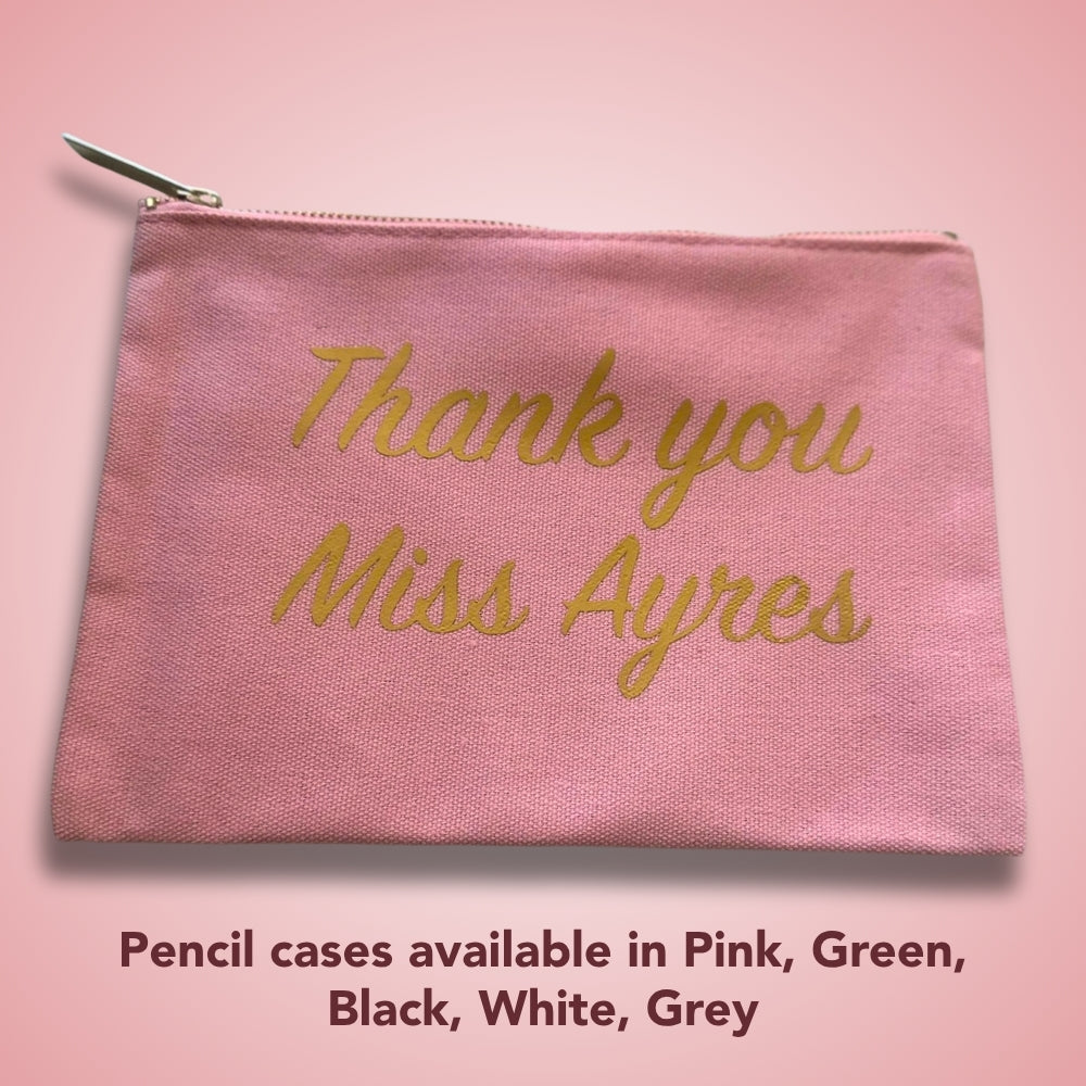 Personalised Pencil Case - Custom Name or Message in Vinyl