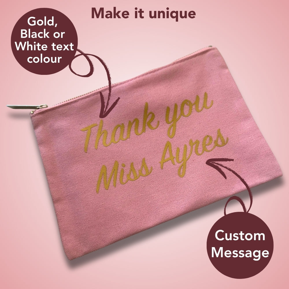 Personalised Pencil Case - Custom Name or Message in Vinyl