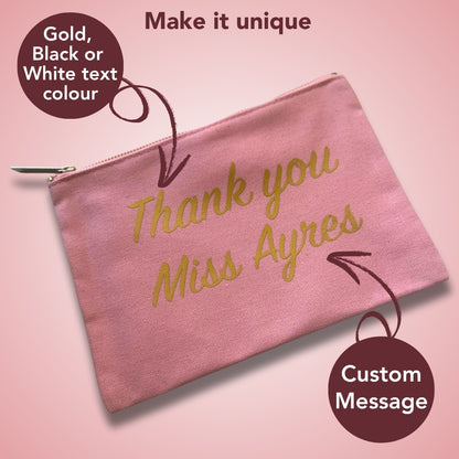 Personalised Pencil Case - Custom Name or Message in Vinyl