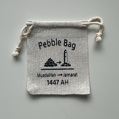 Personalised Hajj Pebble Bag | Muzdalifah to Jamarat | 1447 AH