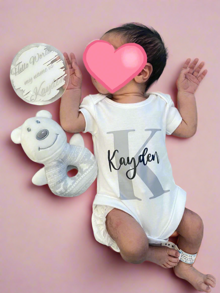 Personalised baby vests