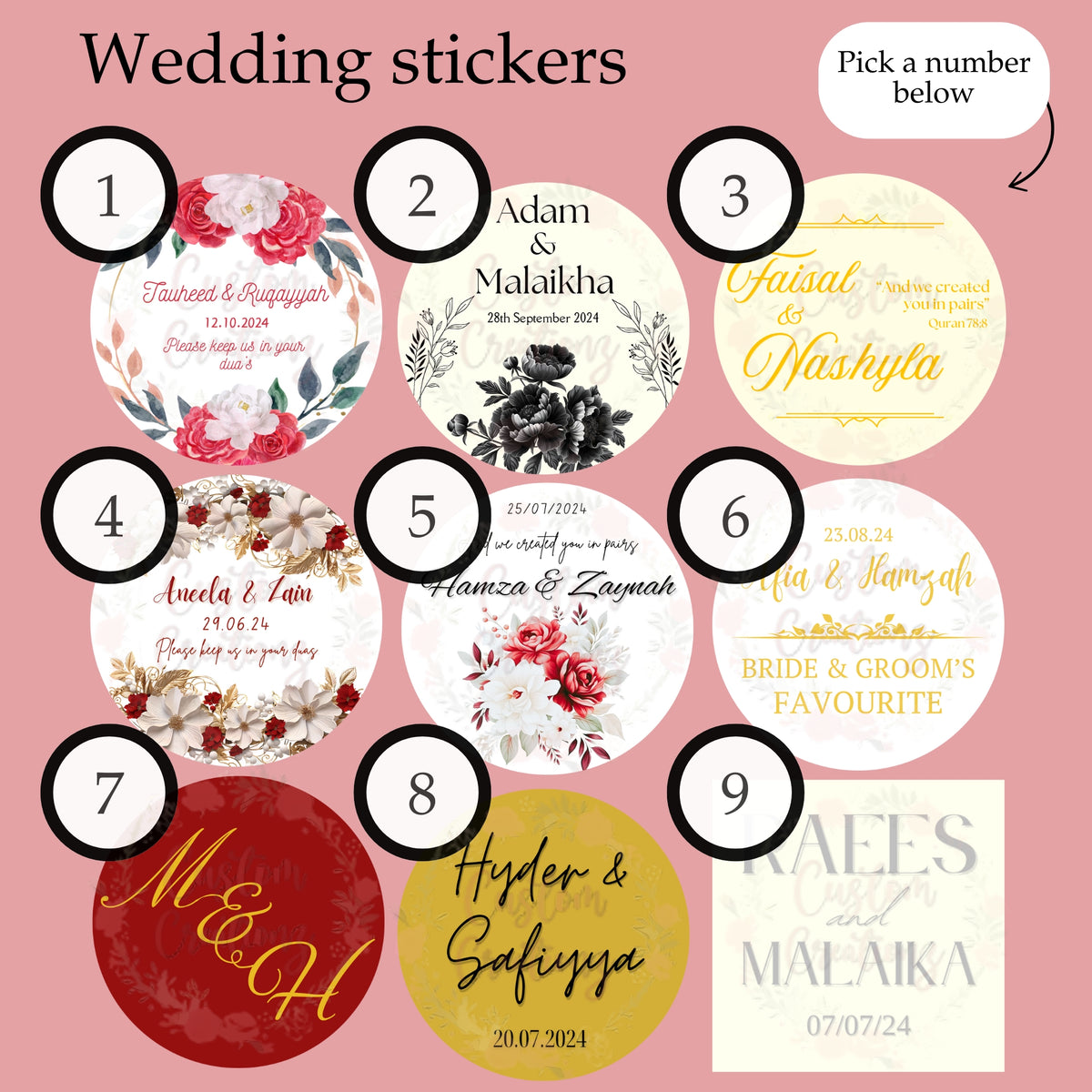 Wedding Sticker Gift Example Custom wedding stickers 60 photos - Astyledwedding.com